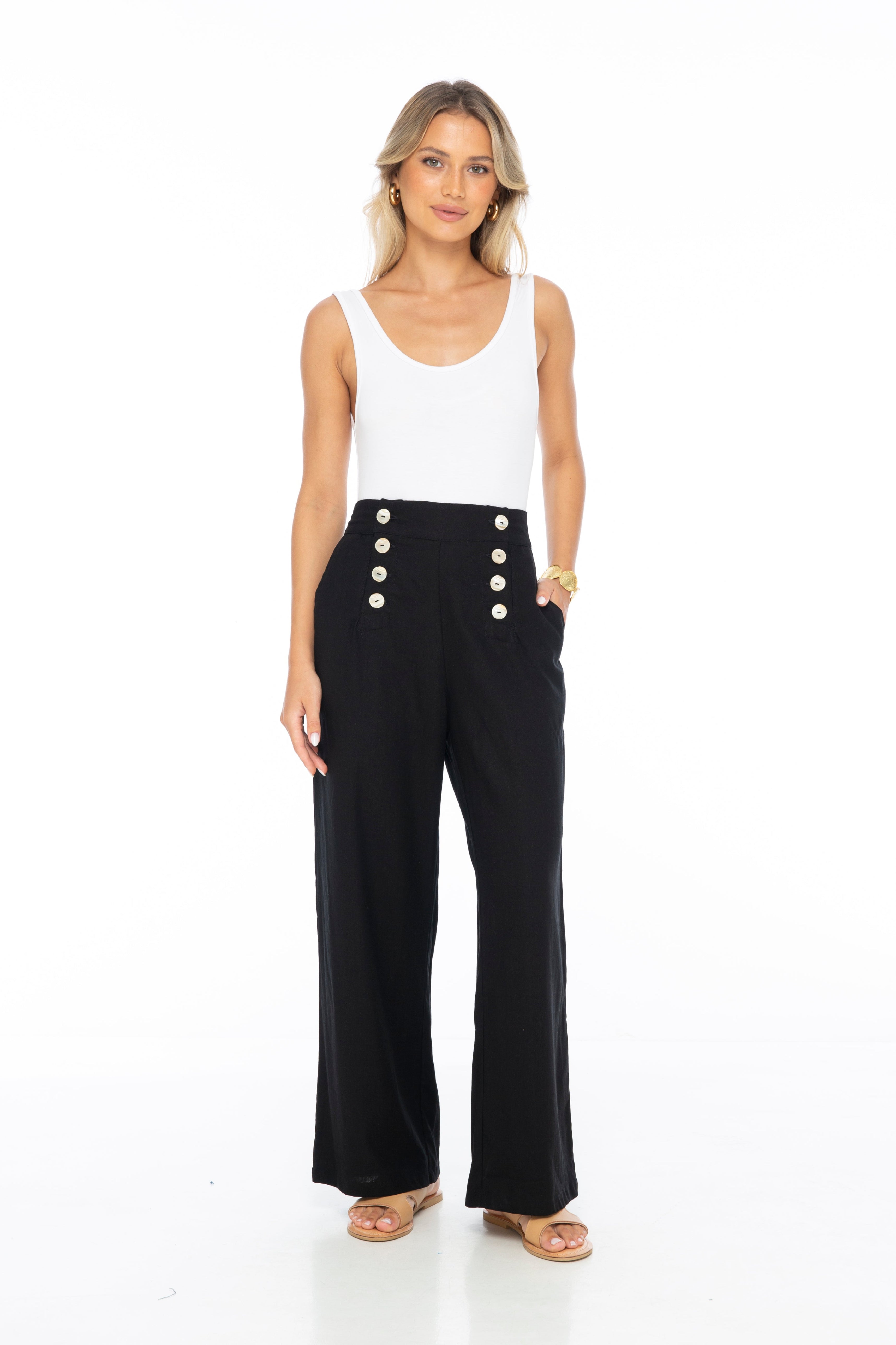Brandy Button Pant