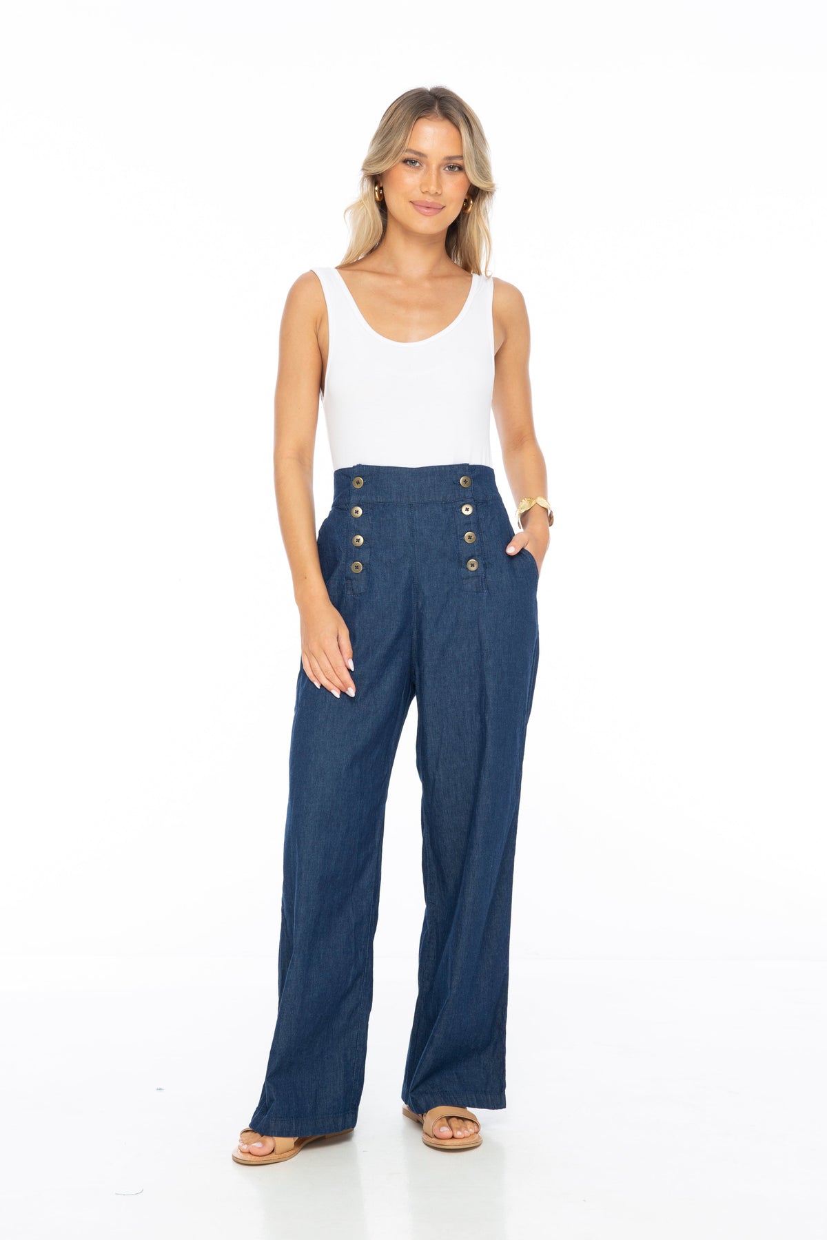 Brandy Button Pant