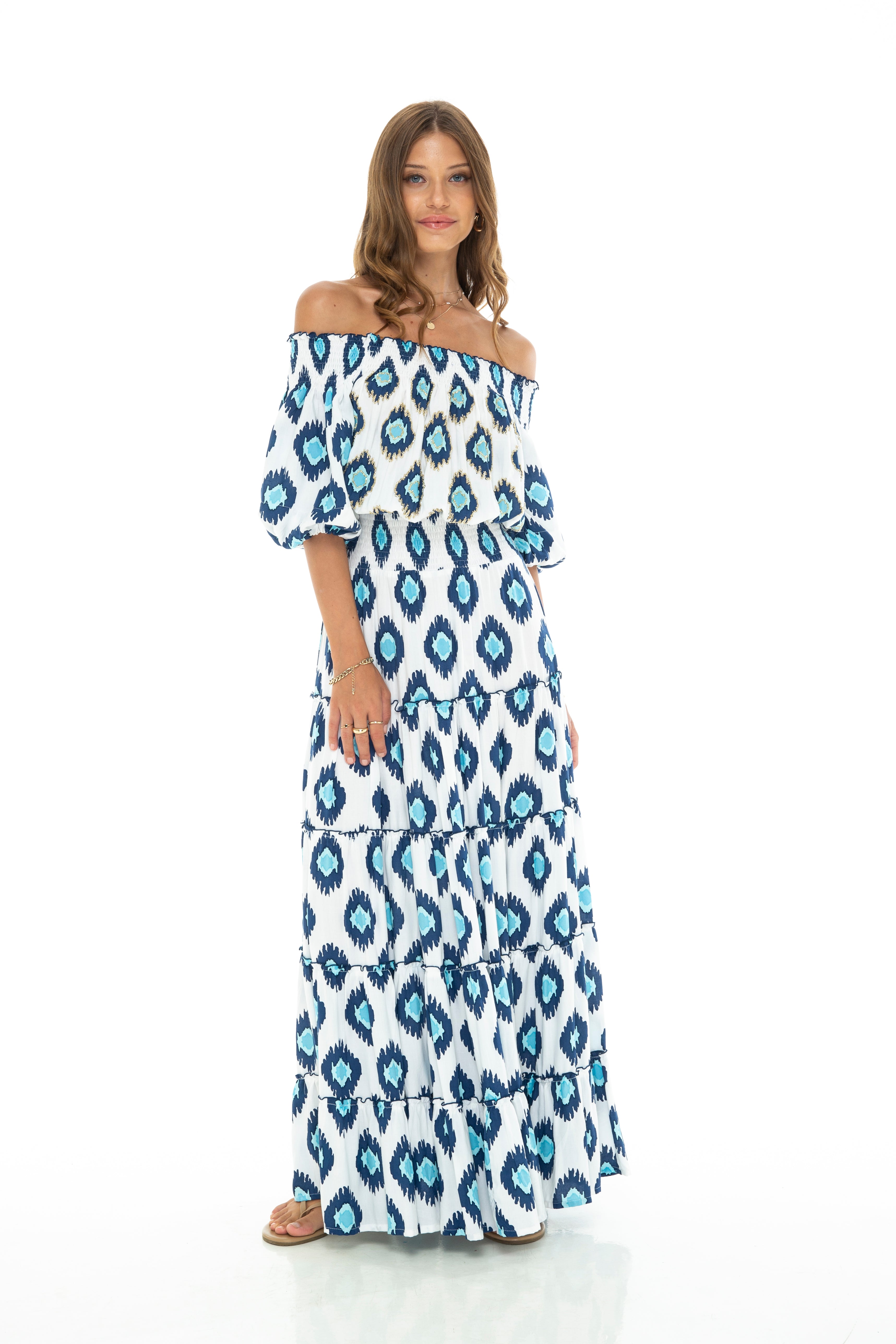 IKAT DYE Aloha Long Dress
