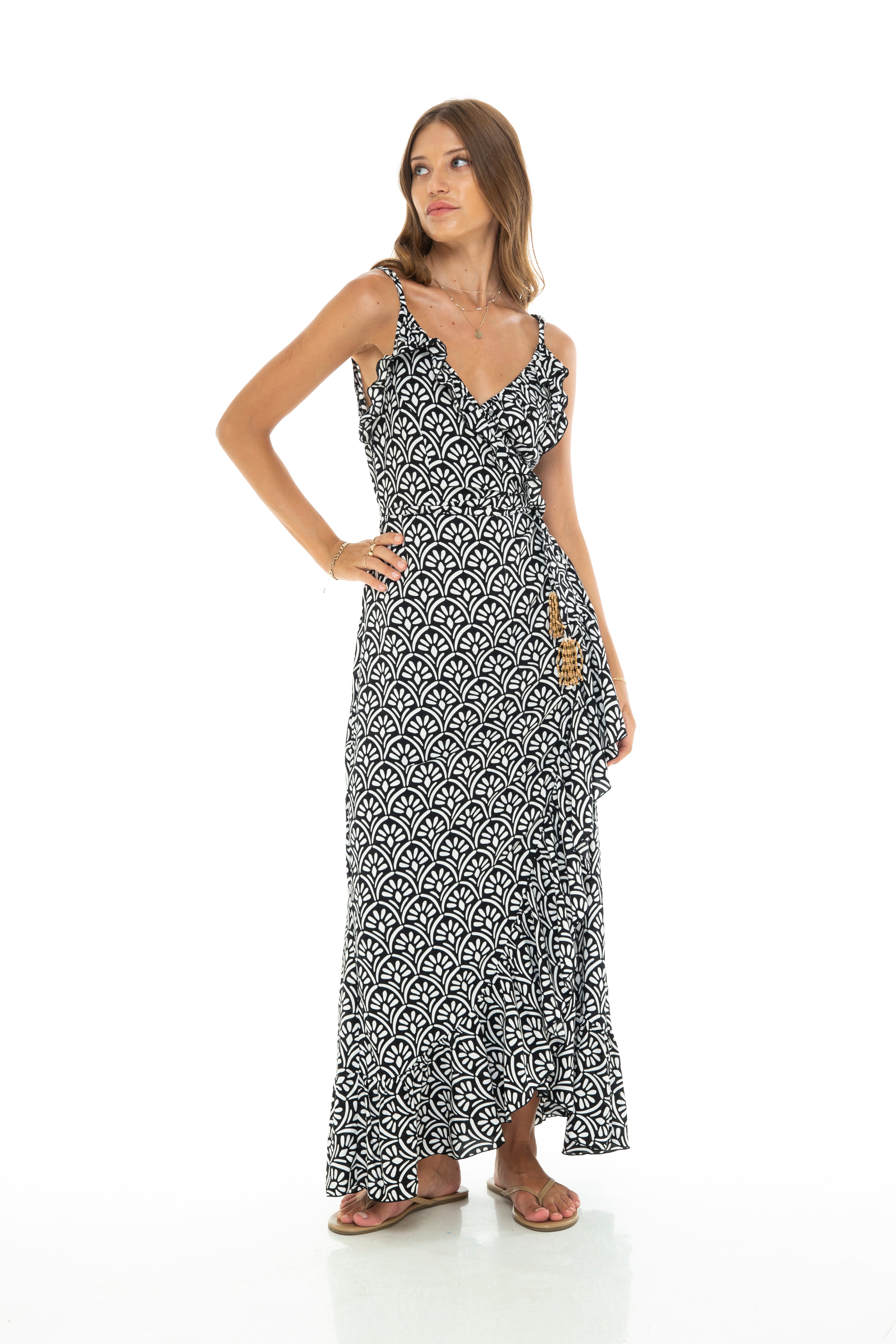 ART DECO Wrap Long Dress