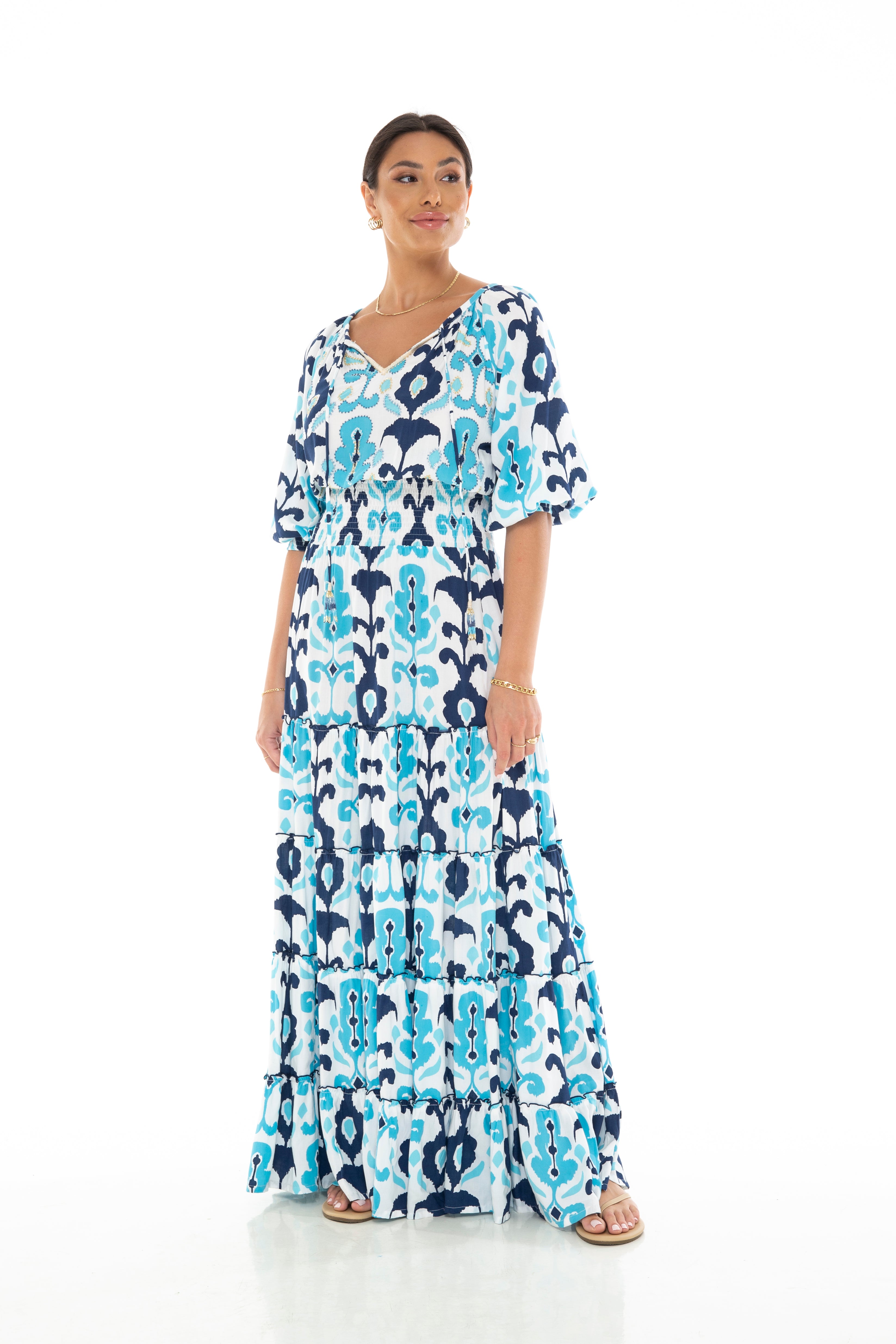 SUMBA Montana Long Dress Short Sleeve
