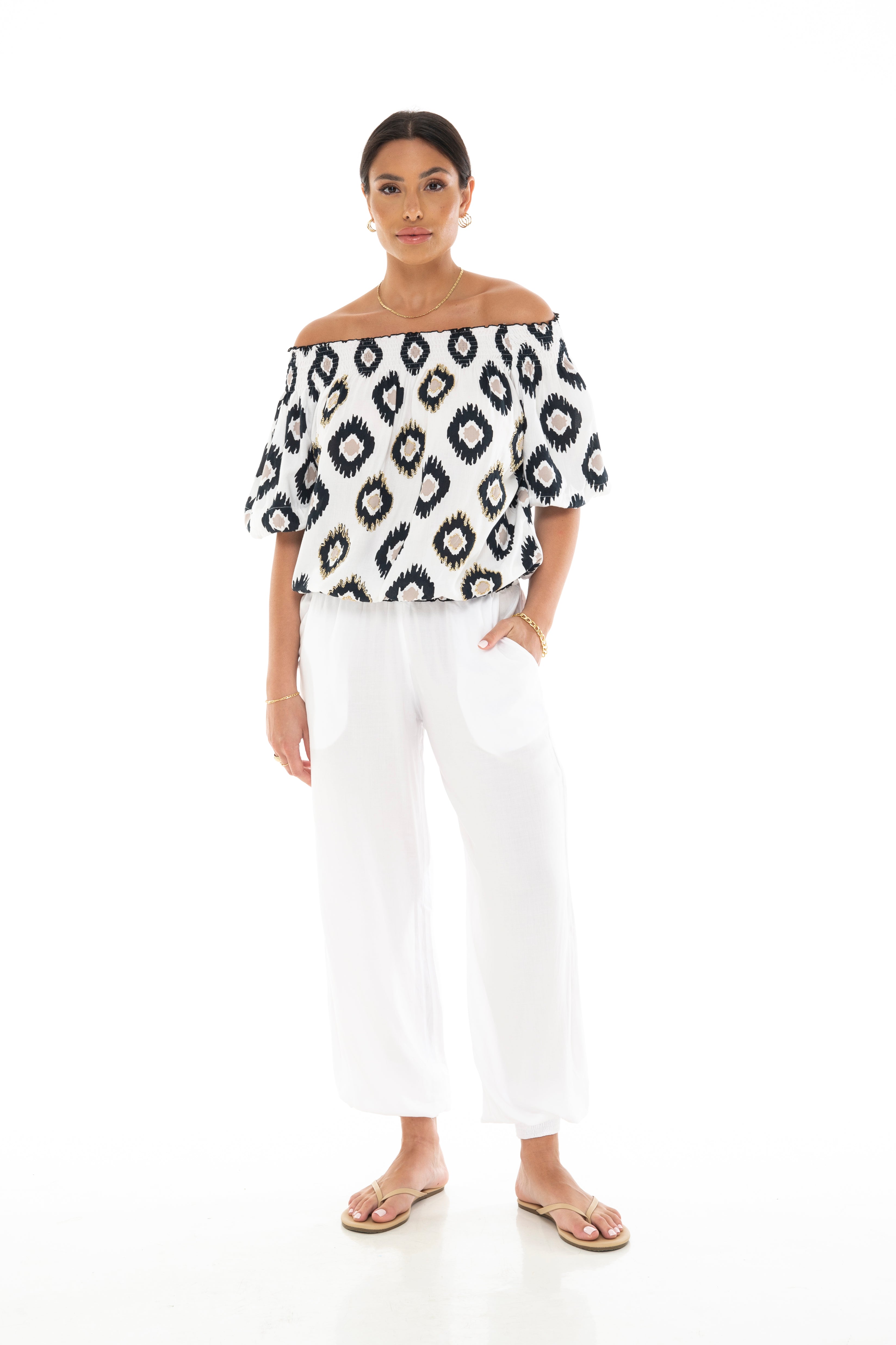 IKAT DYE Aloha Top