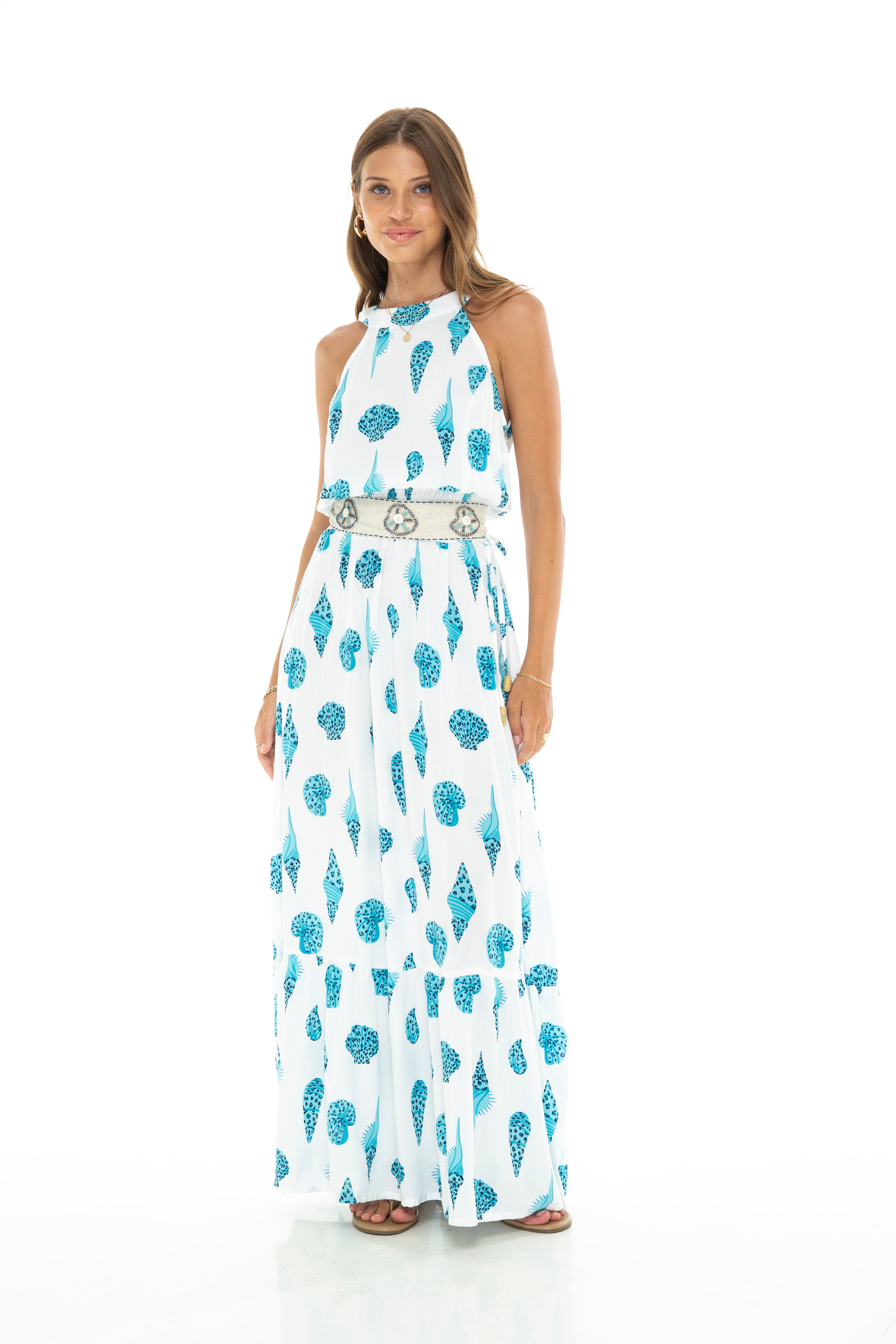 SEASHELLS Singlet Long Dress