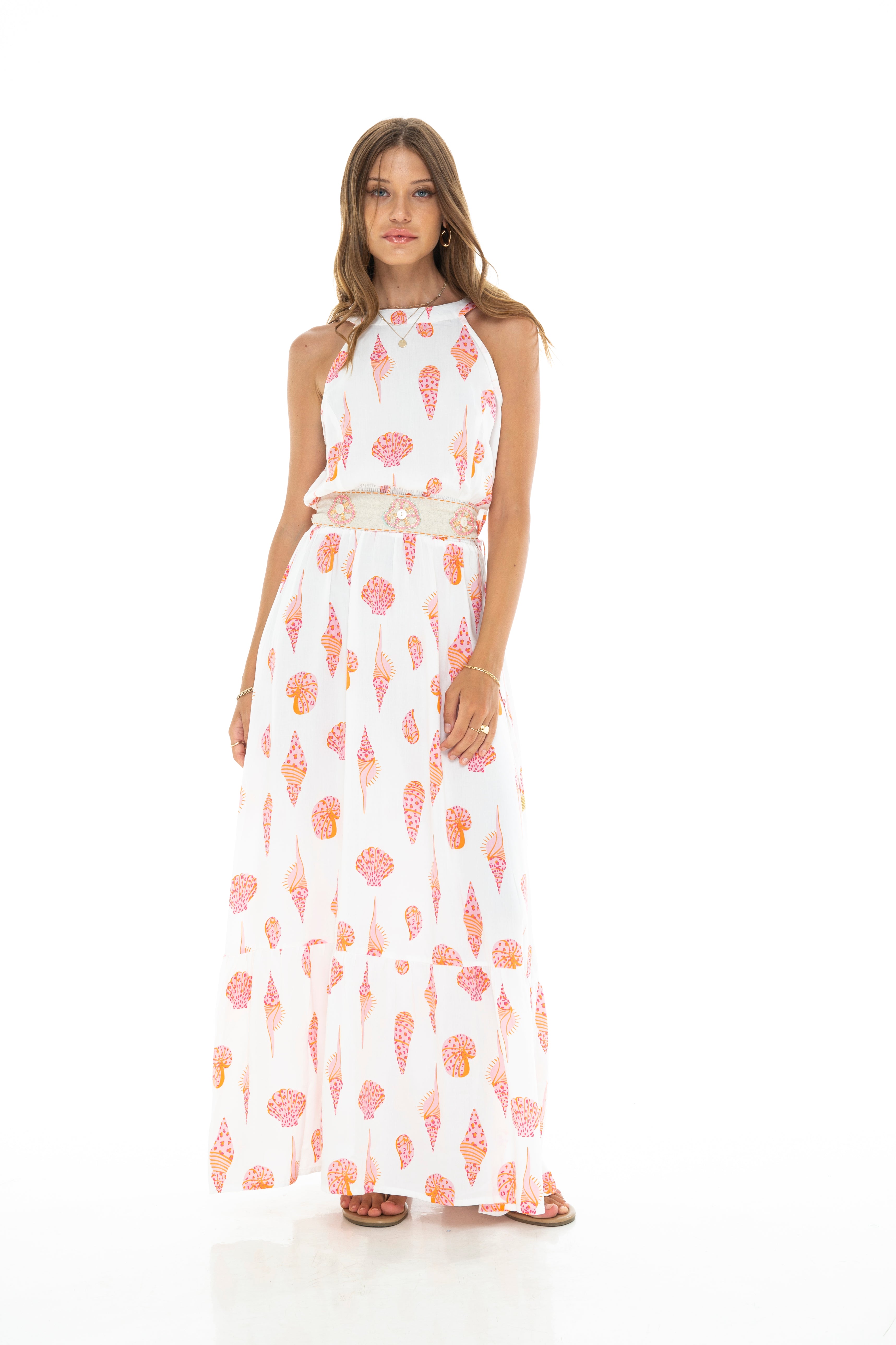 SEASHELLS Singlet Long Dress