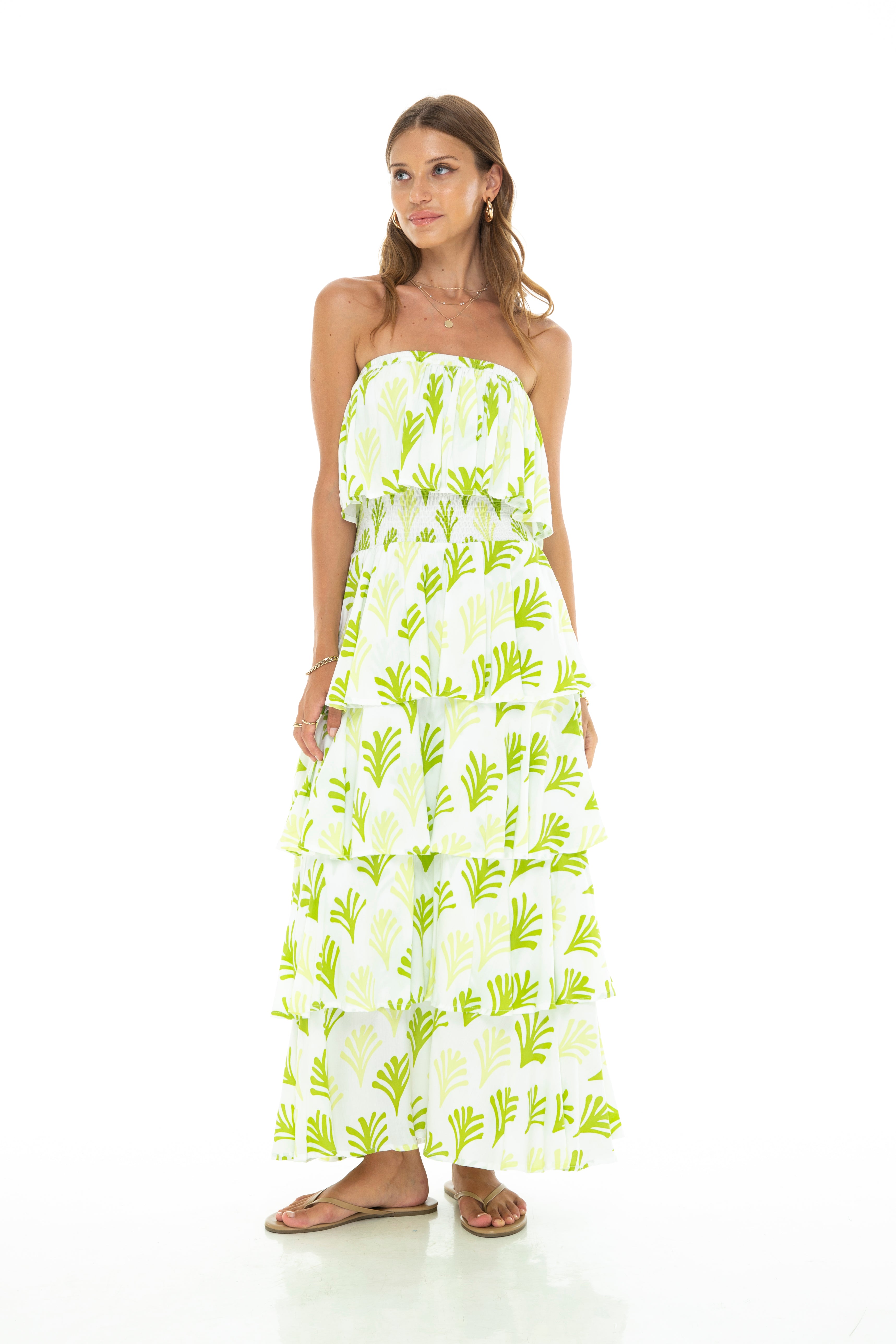 SEAWEED Tier Long Dress