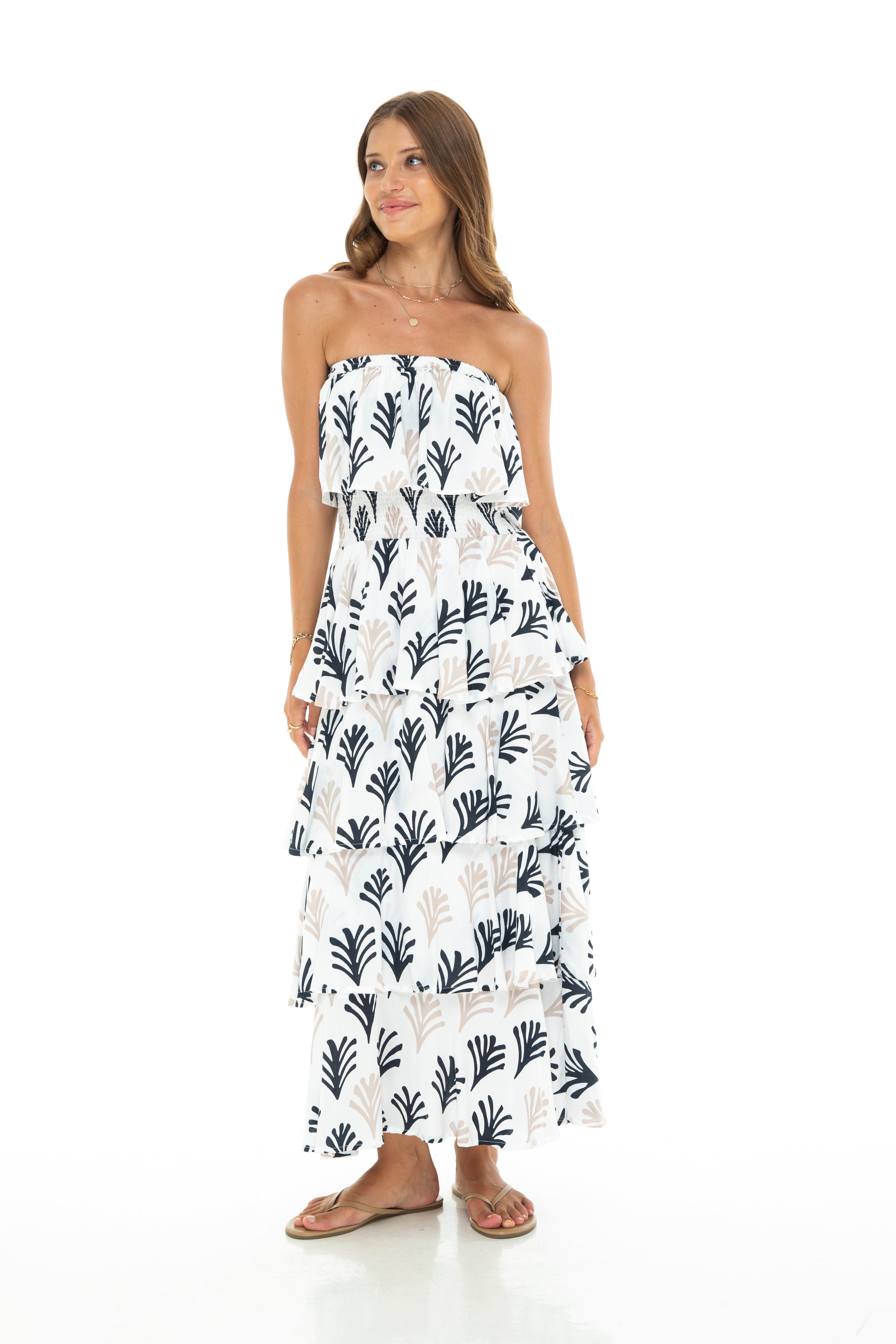 SEAWEED Tier Long Dress