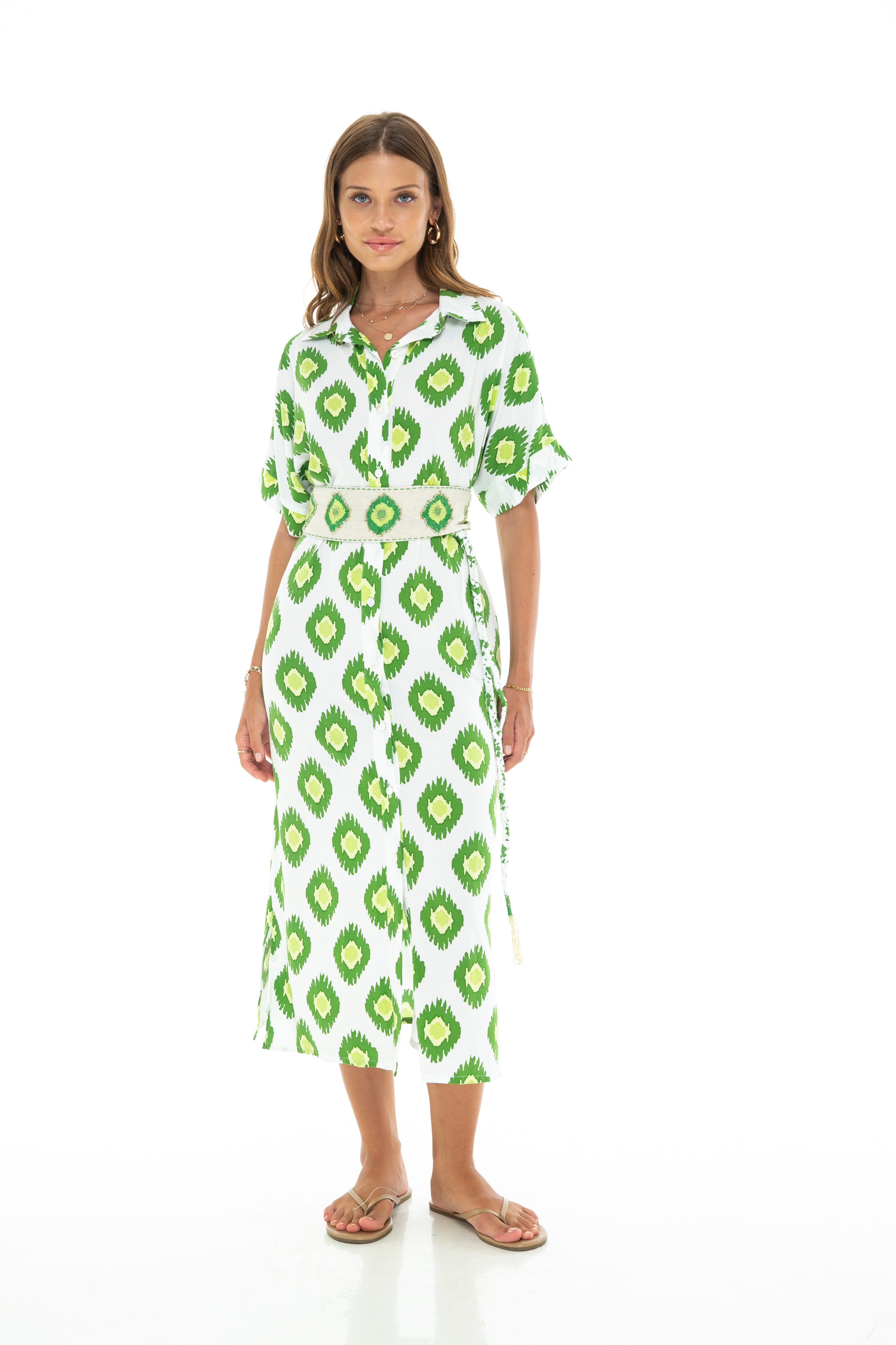 IKAT DYE Comfy Shirt Dress