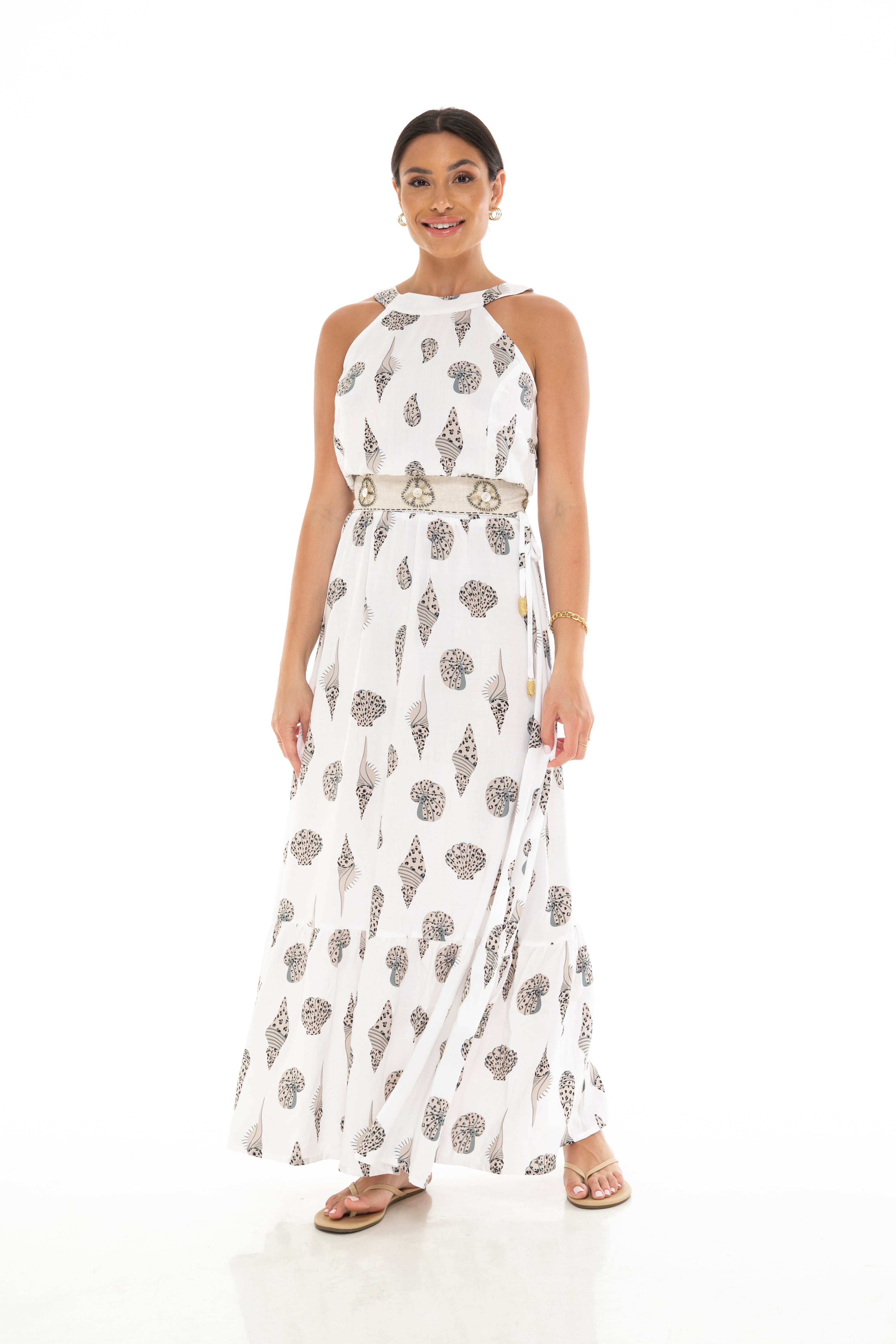 SEASHELLS Singlet Long Dress