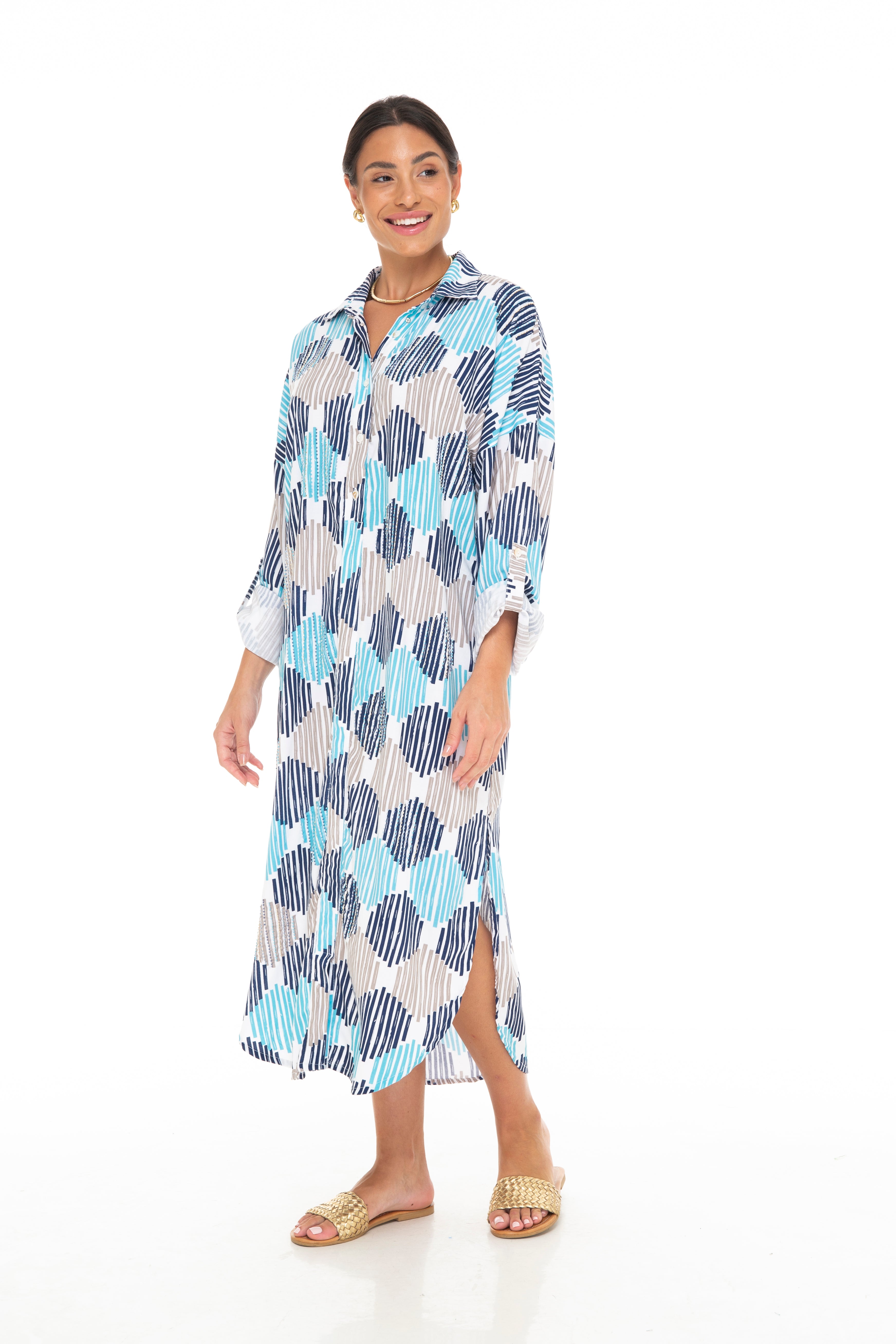 MOZAIC Sorrento Long Shirt Dress