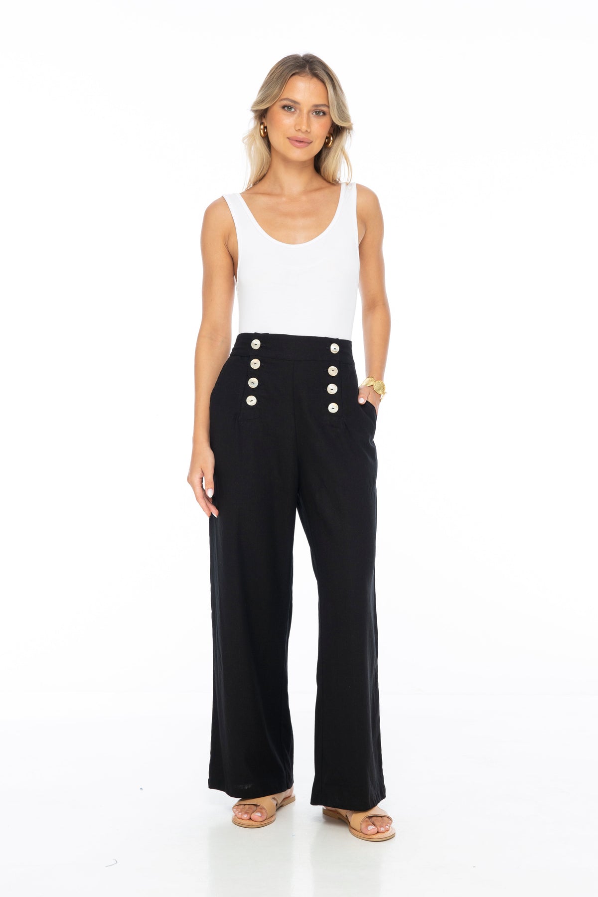 Brandy Button Pant