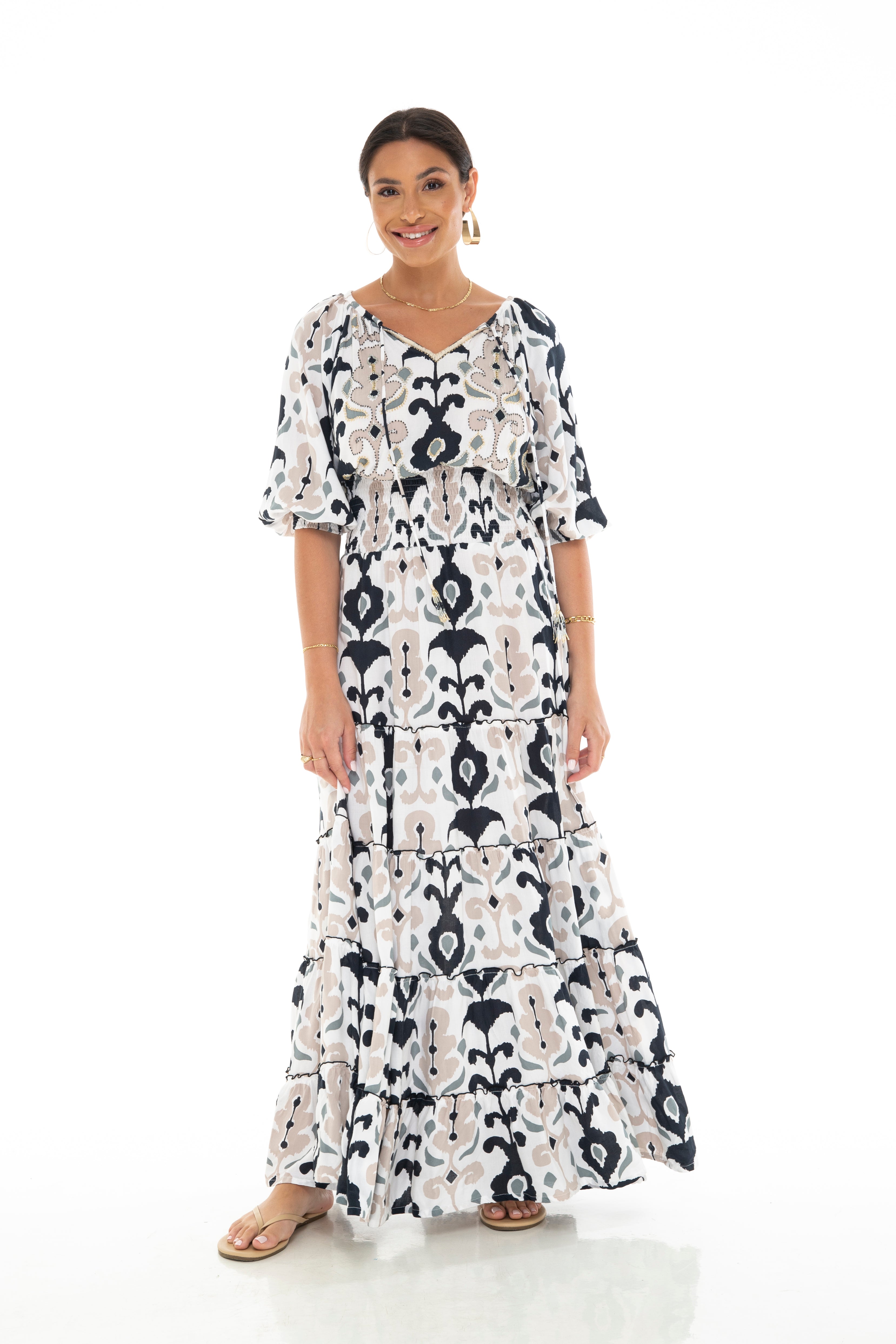 SUMBA Montana Long Dress Short Sleeve