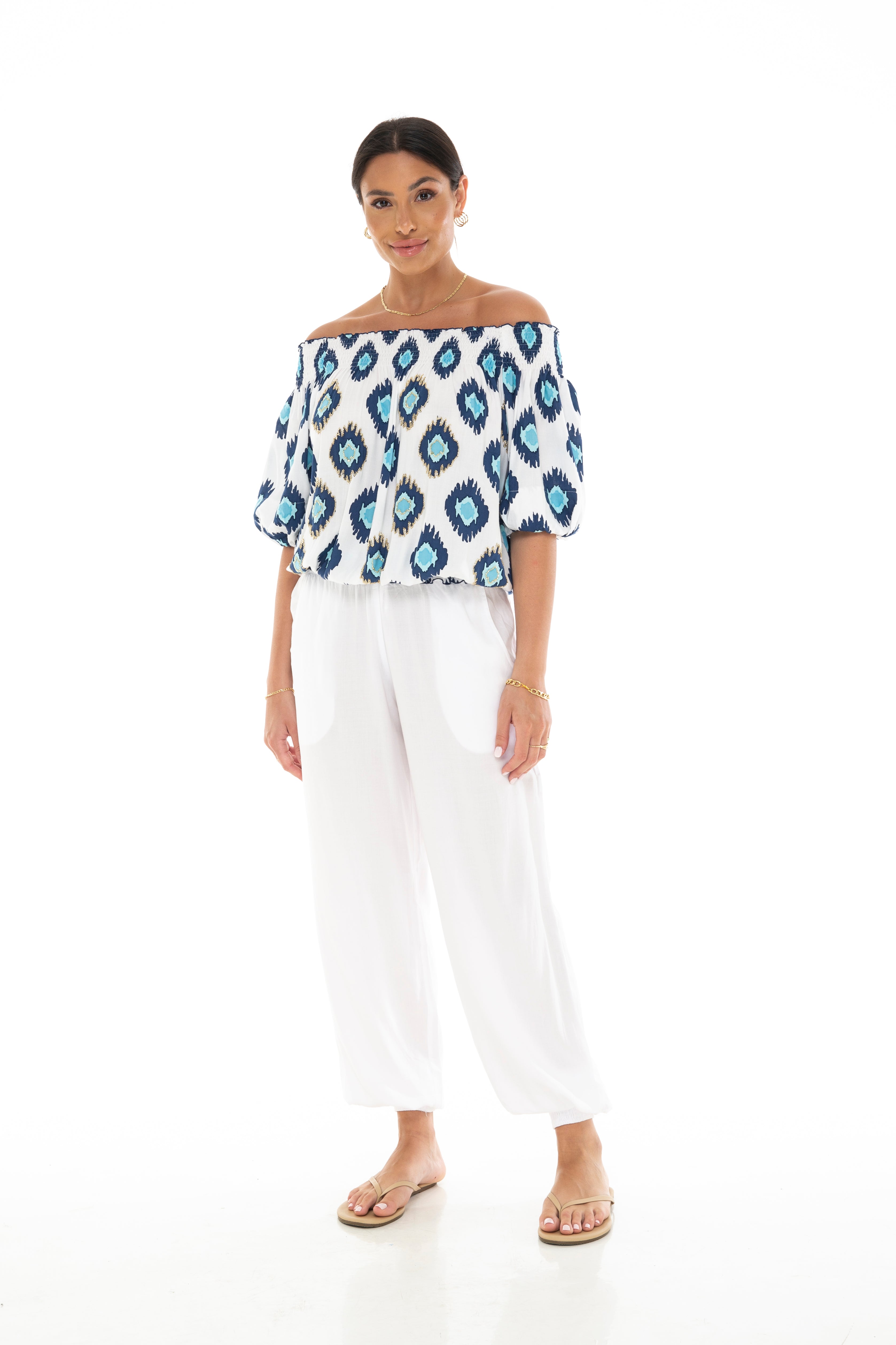 IKAT DYE Aloha Top