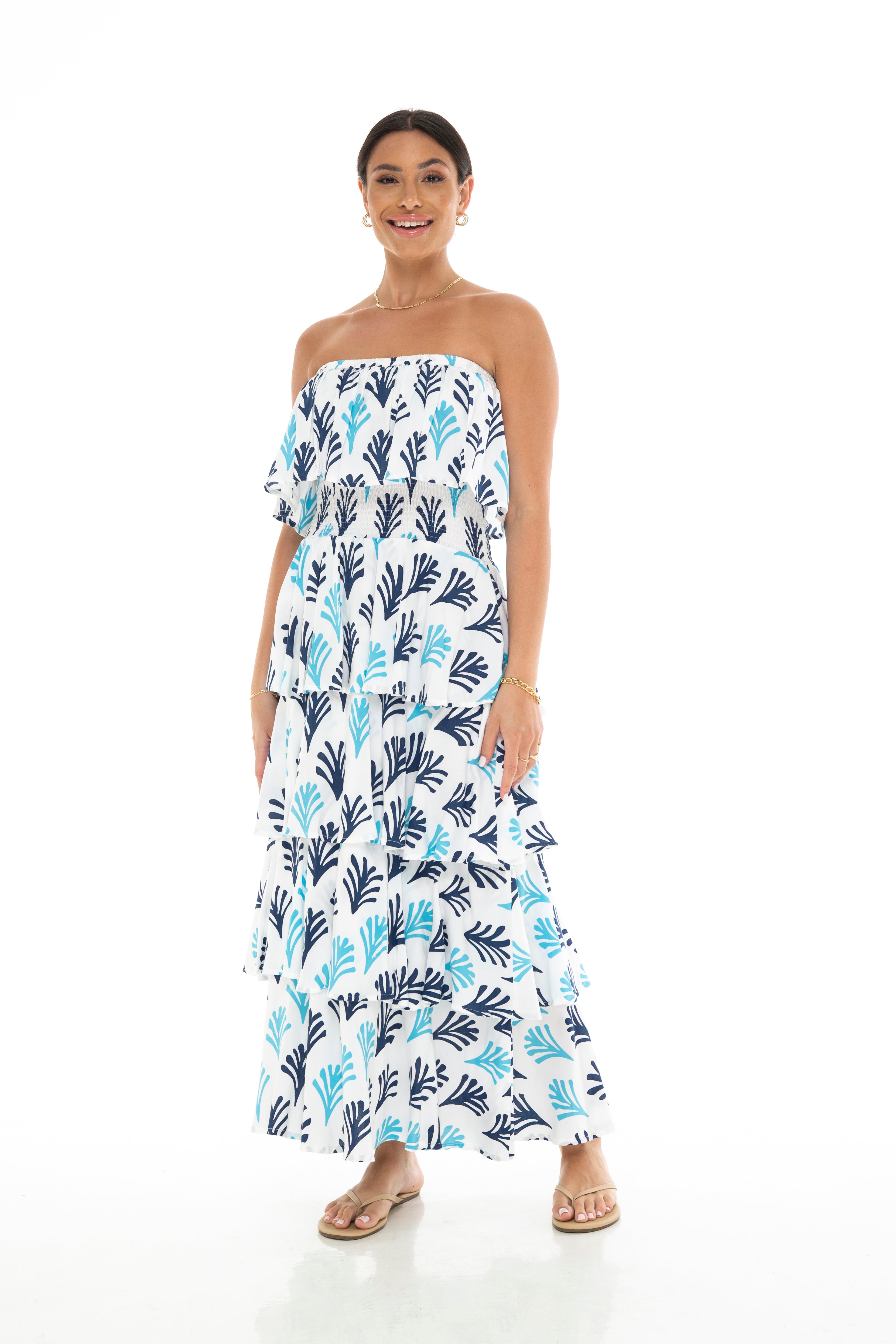 SEAWEED Tier Long Dress