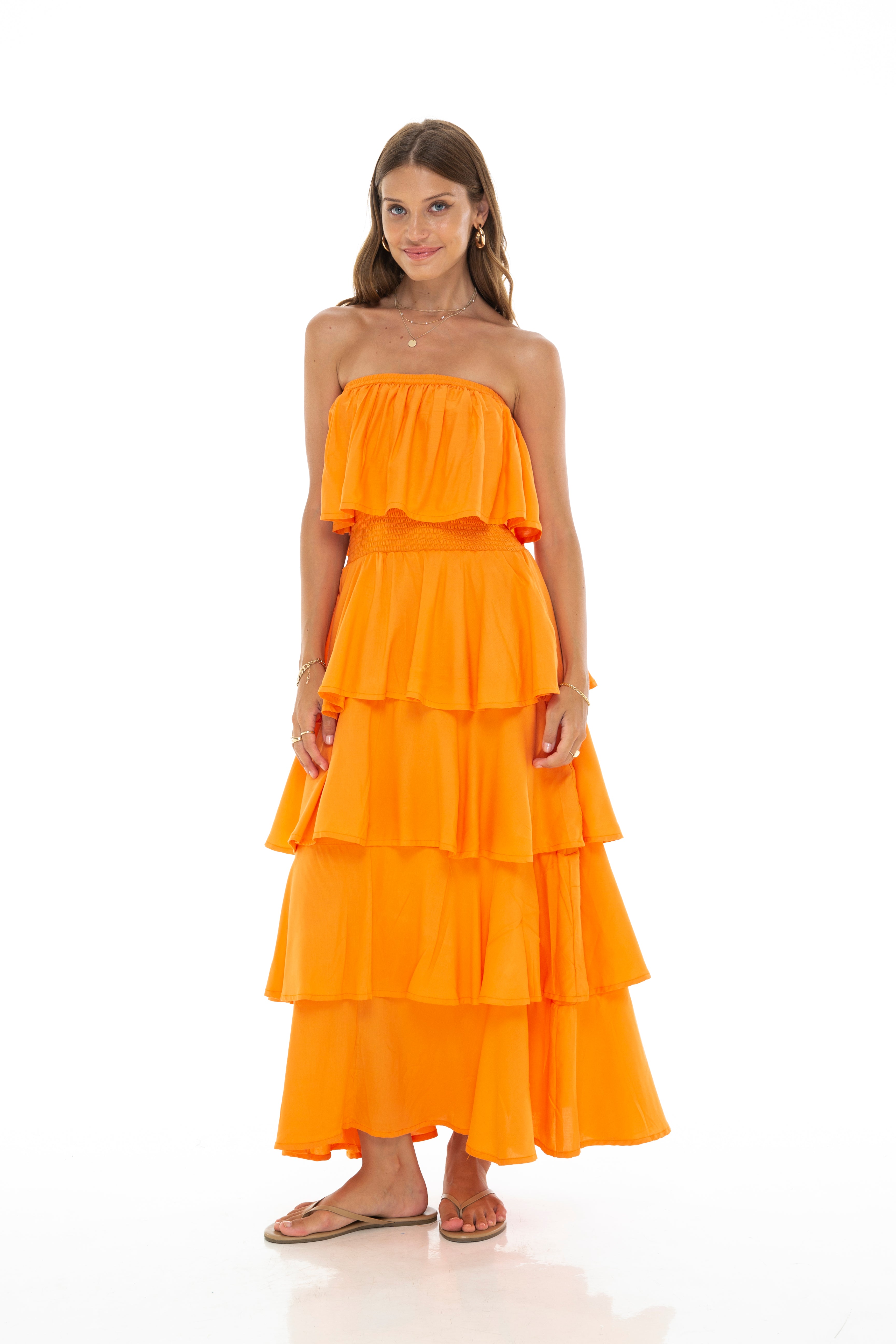 SOLIDS Tier Long Dress