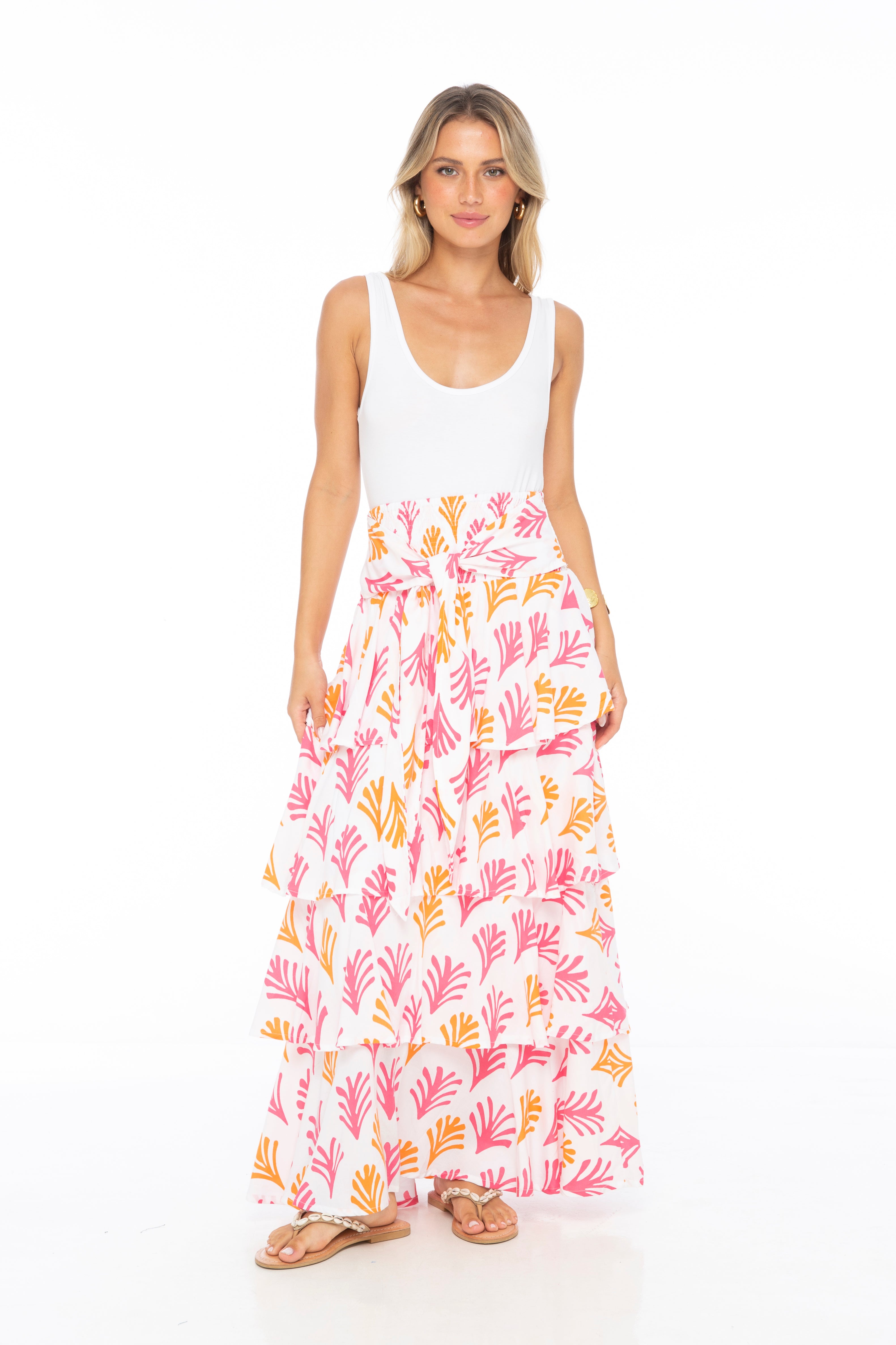 SEAWEED Tiered Maxi Skirt