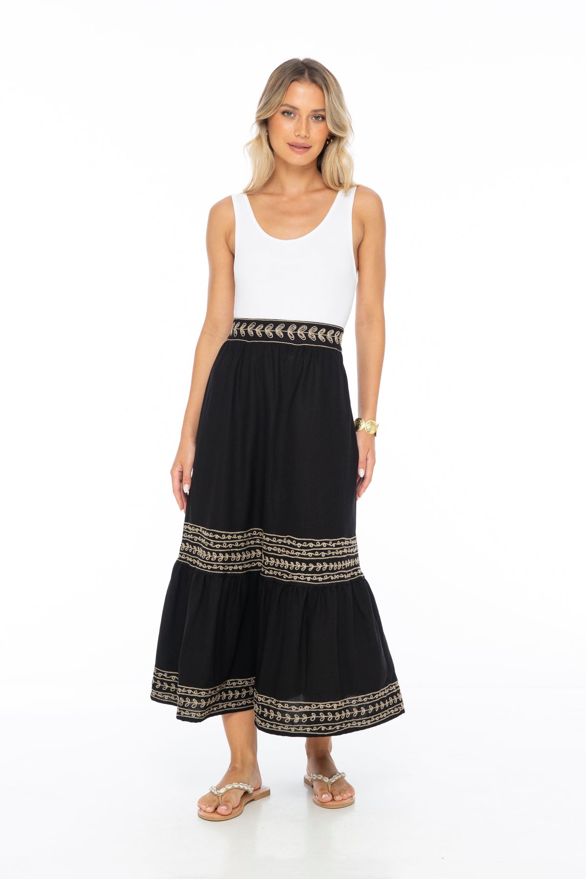 Selena Embroidered Skirt